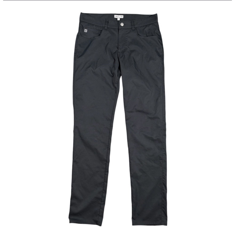 Peter Millar EB66 Pants Men 32x34 Classic Fit Black Performance Stretch Golf EUC